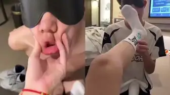 Not Tits 1-Playing with the little titty dog ​​in white stockings