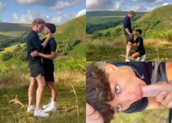 Chasexparkerr sucks Axel65xxx in a field