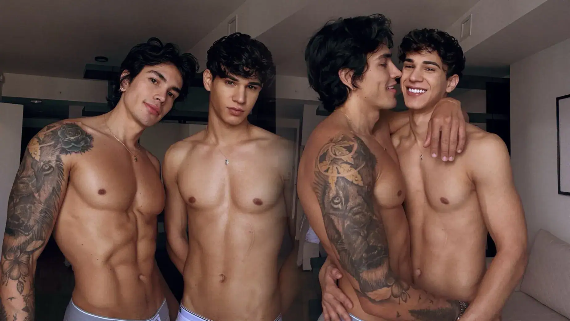 Sexy fucker Alejandro Pino (hotalex6) bottoms for stunning young stud Angel Dario Garcia (Alann23)